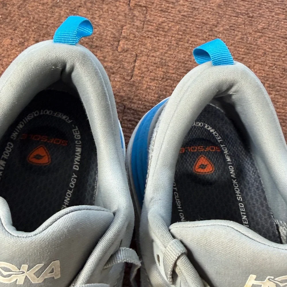 C+ gym Hoka Gaviota 5 Mens Running Shoes Grey Blue 1127929 LDVB Size 12.5D